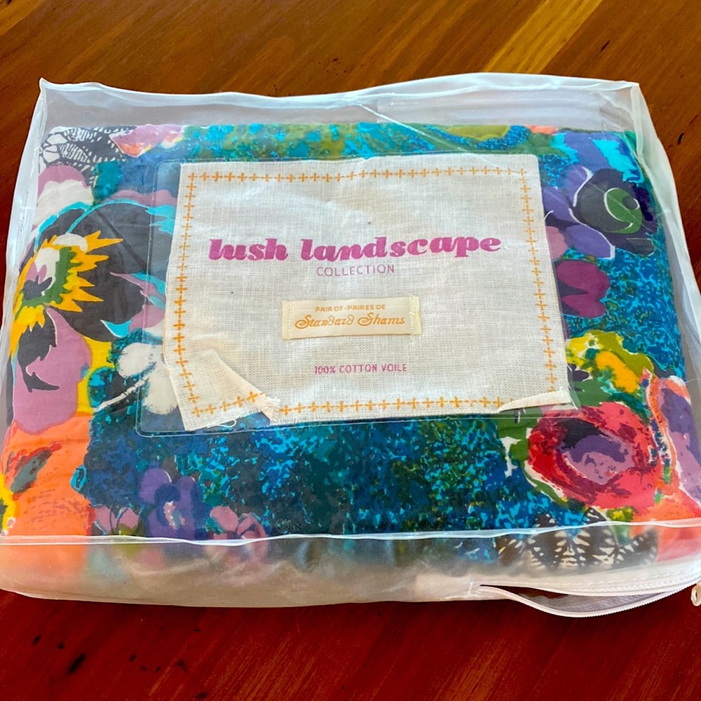 Anthropologie Lush Landscape retired standard pillow sham    Brand new